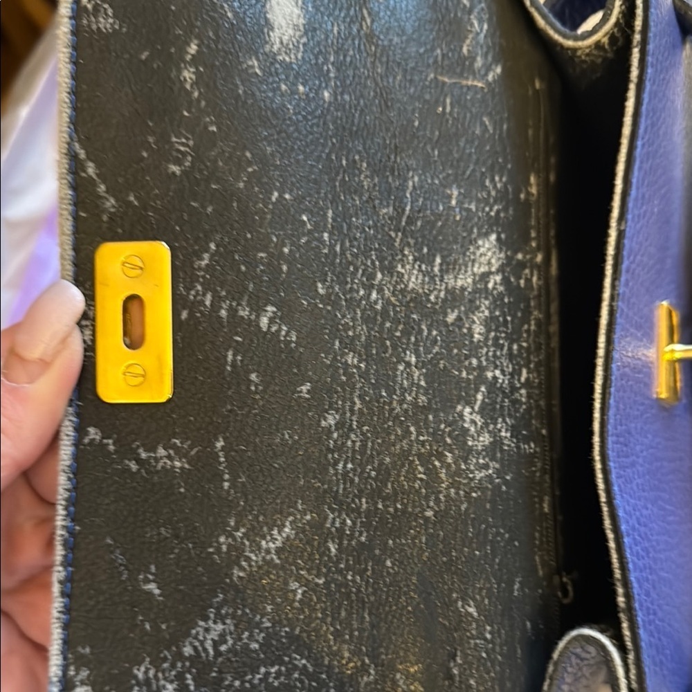 Furla Blue Mini Bag with Gold Hardware - Picture 5 of 9